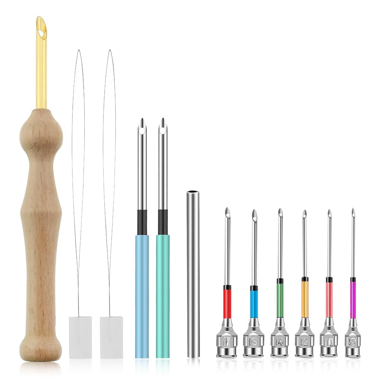 HASTHIP 12PCS Punch Needle Set for Women Girl, Embroidery Beginner Kit with Punch Needles Sewing for Needle Punch DIY Sewing HASTHIP 12PCS Punch Needle Set for Women Girl, Embroidery Beginner Kit with Punch Needles Sewing for Needle Punch DIY Sewing